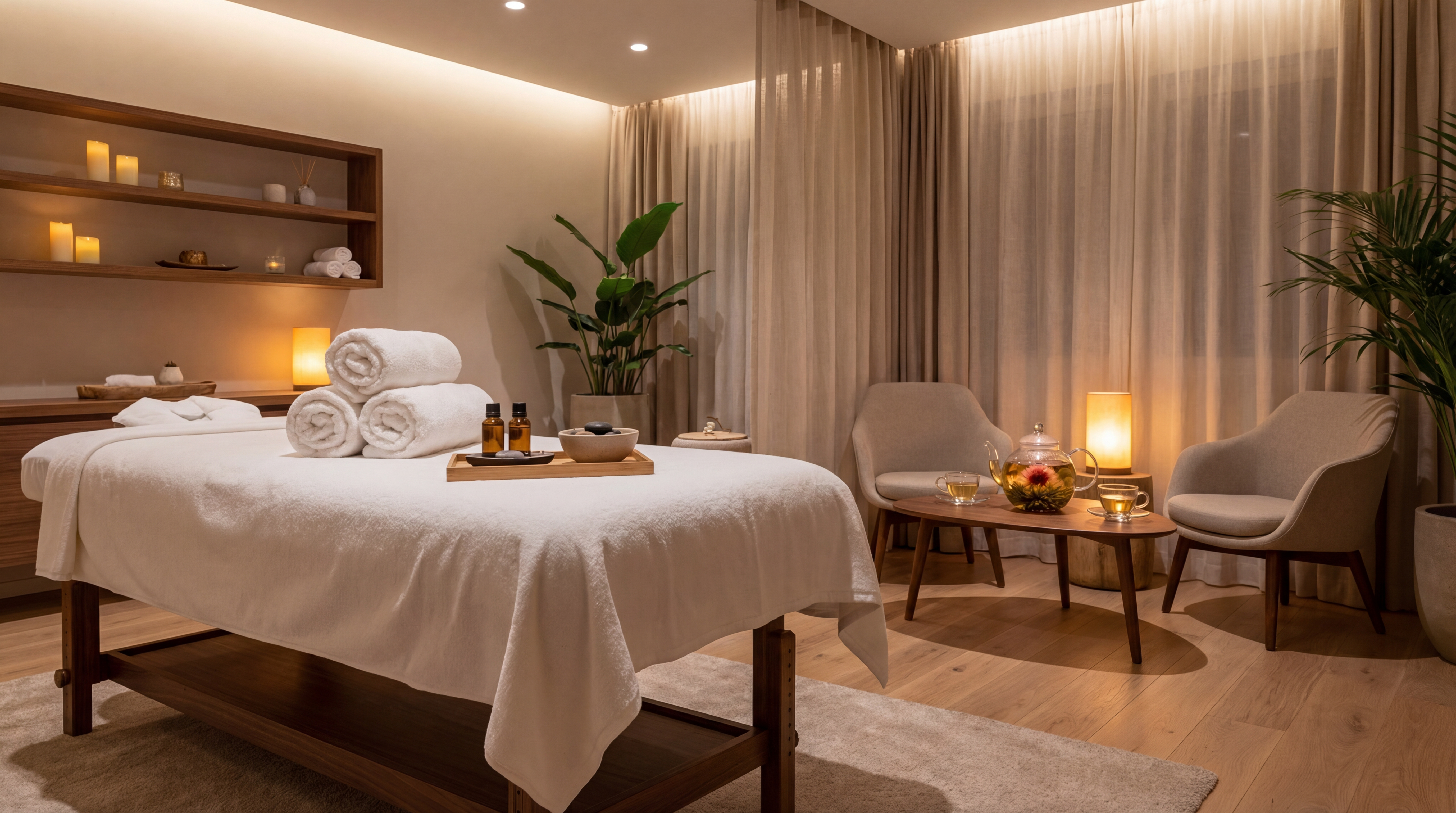 Steam room and wellness center