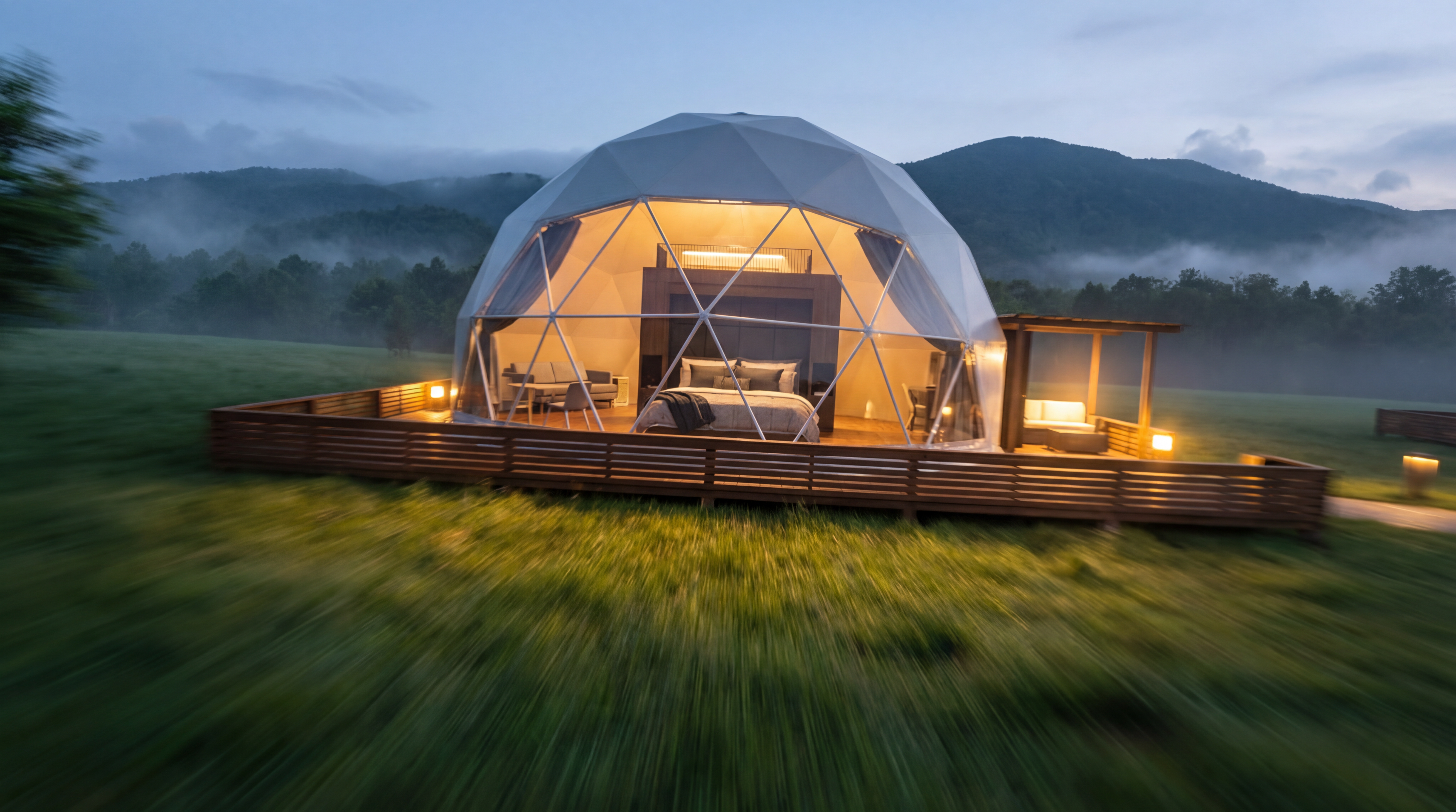 Interior of a Moon Station Resort dome